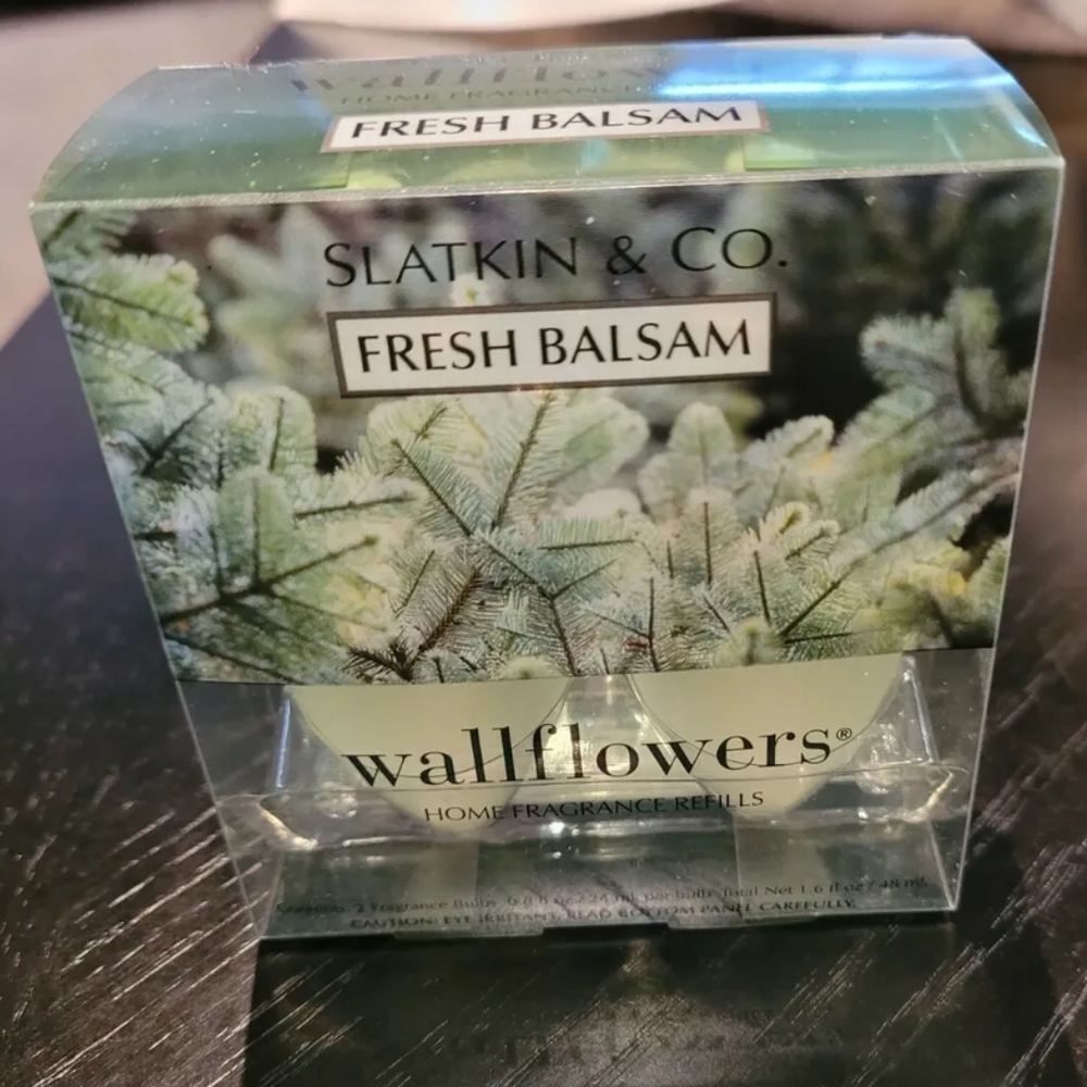 New Slatkin & Co Fresh Balsam Wallflower Home Fragrance Refill 2 Bulbs